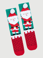 Kid's Novelty Christmas Santa Pattern Knee High Socks