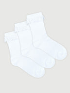 Kids Fashion Ruffle Sock 3 Pack