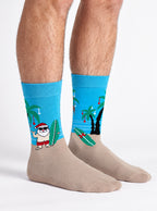 Men's Novelty Christmas Santa Pattern Crew Socks
