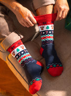 Men's Novelty Christmas Pattern Crew Socks