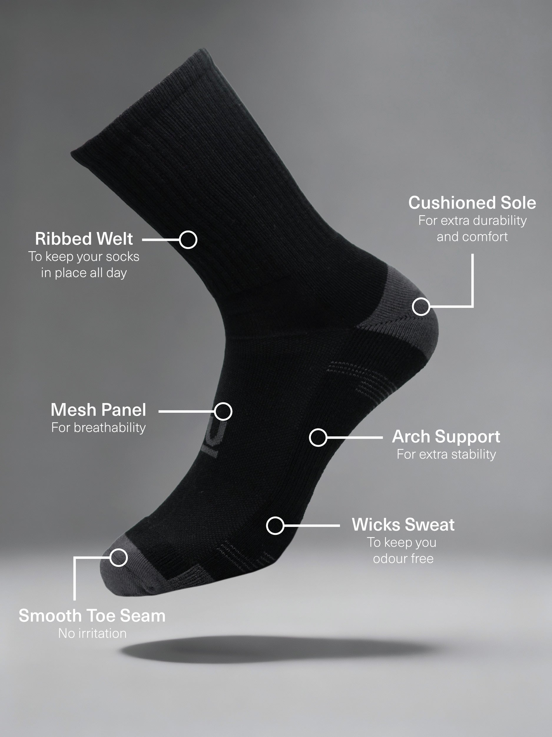 Men's Bamboo Tech Crew 3 Pack