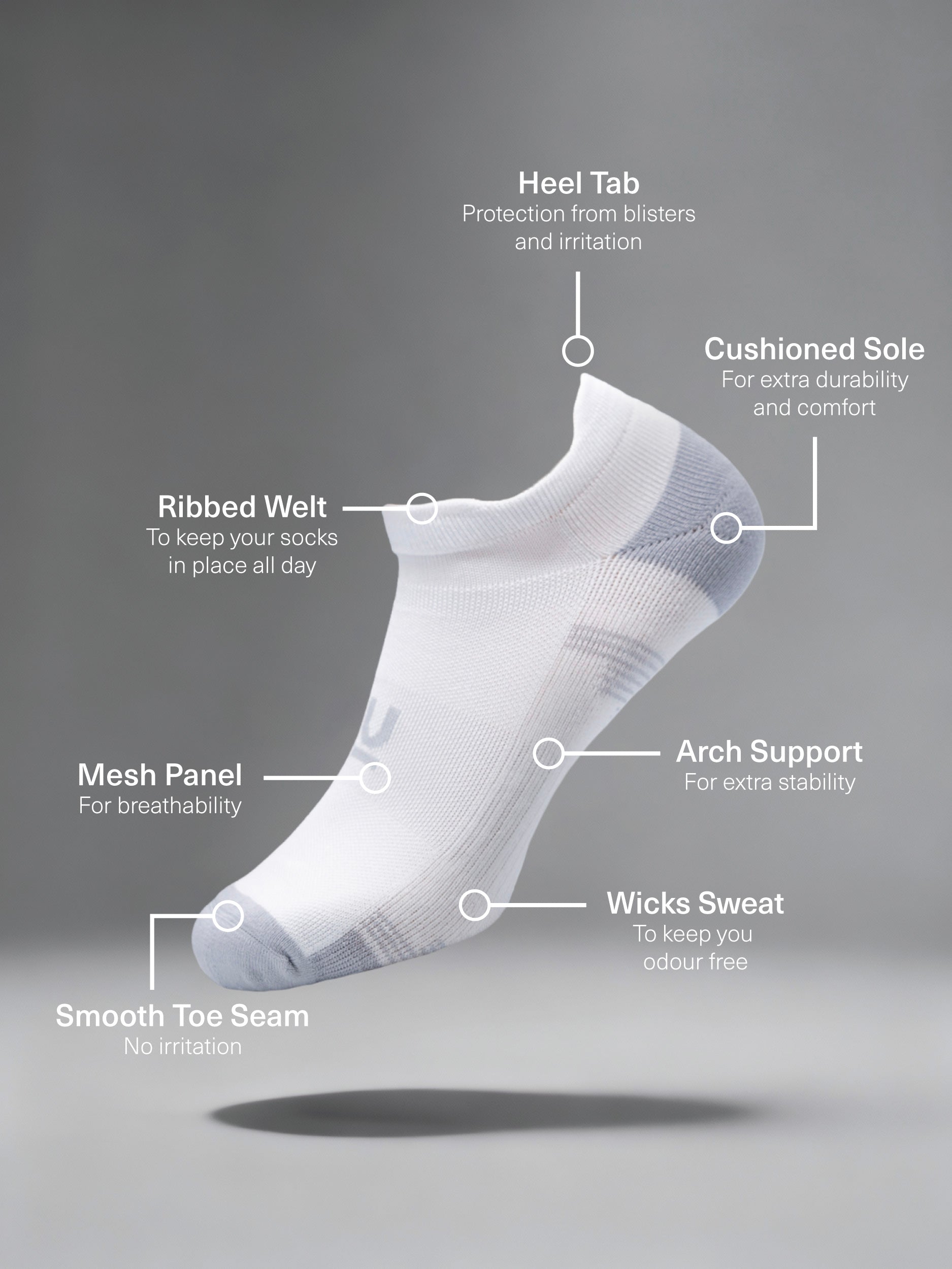 Men's Bamboo Tech Heel Tab 3 Pack