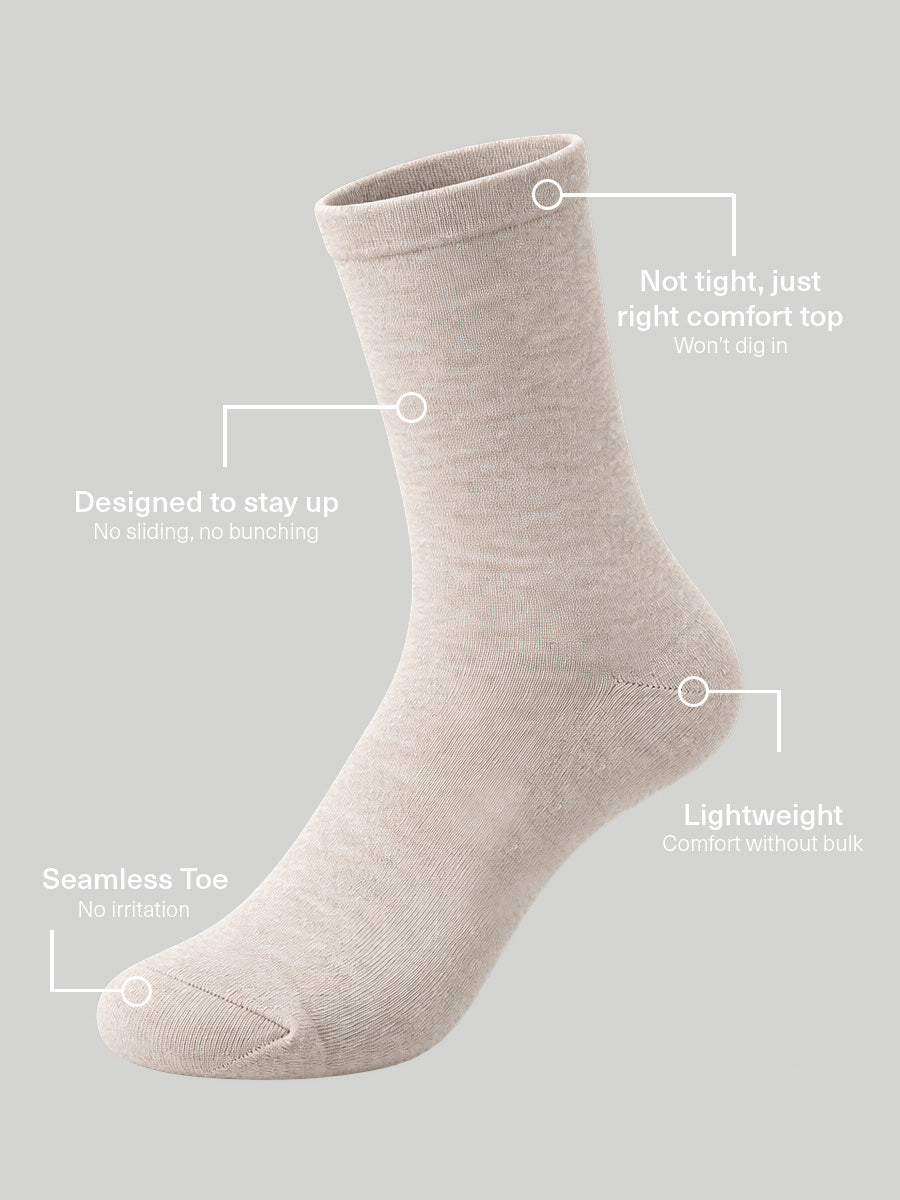 Women's All Day Premium Fine Crew Socks 2 Pack