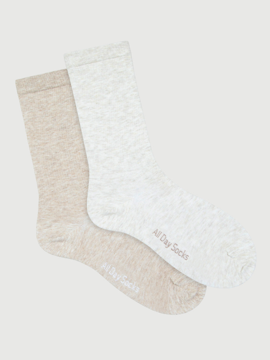 Women's All Day Premium Fine Crew Socks 2 Pack