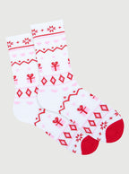 Women's Novelty Christmas Fair Isle Pattern Crew Socks