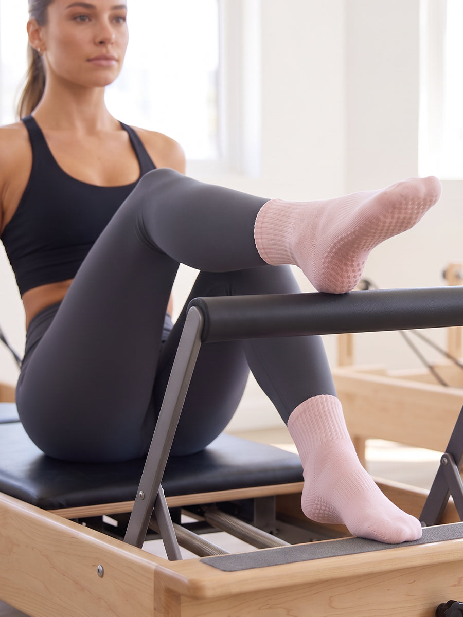 Women's Quarter Crew Pilates Grip Socks 3 Pack