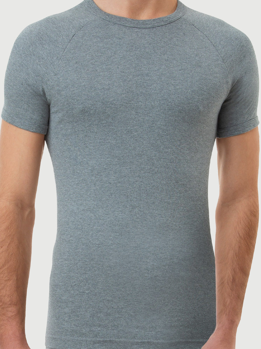 Men's Cotton Thermal Short Sleeve Grey | Underworks