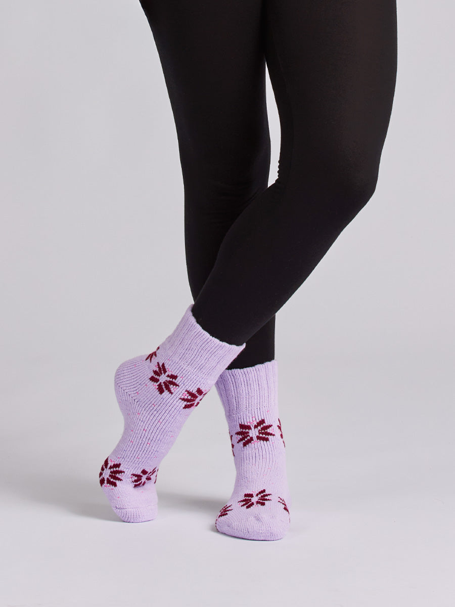 Women's Heat Bods Brushed Mid Crew Sock 1 Pack