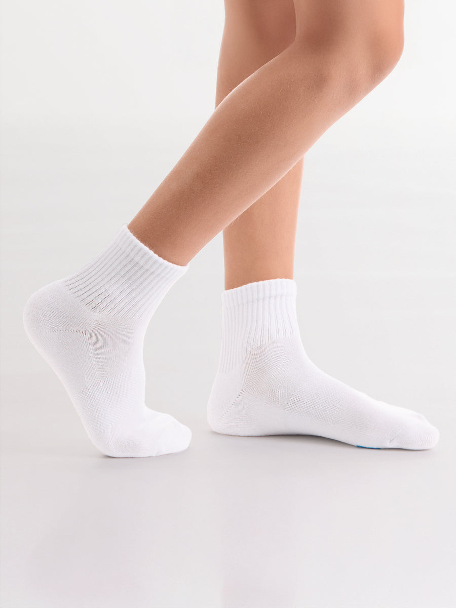 Kids Bamboo Cushioned Quarter Crew 3 Pack