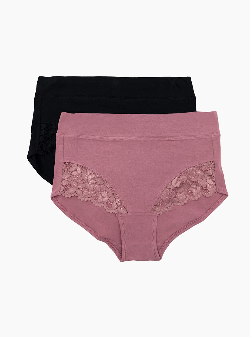 Women's Smoothlines Lace Leg Full Brief 2 Pack