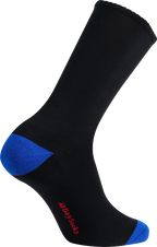 mens black all day plain cushion foot crew socks 2 pack - underworks