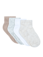 Baby Stay On Mid Crew Socks 4 Pack