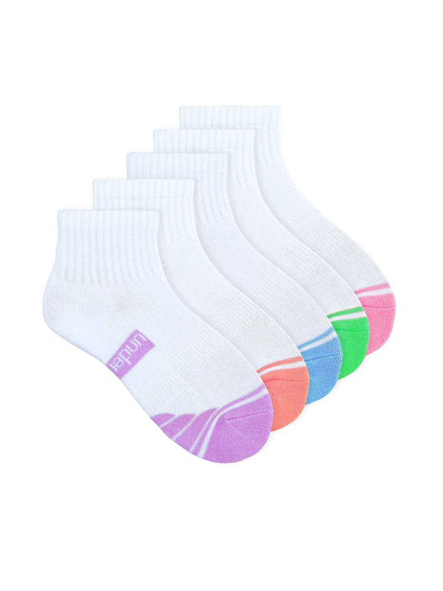 Kids Sport Cushioned Quarter Crew 5 Pack