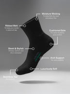 Women's Bamboo Sport Quarter Crew 3 Pack