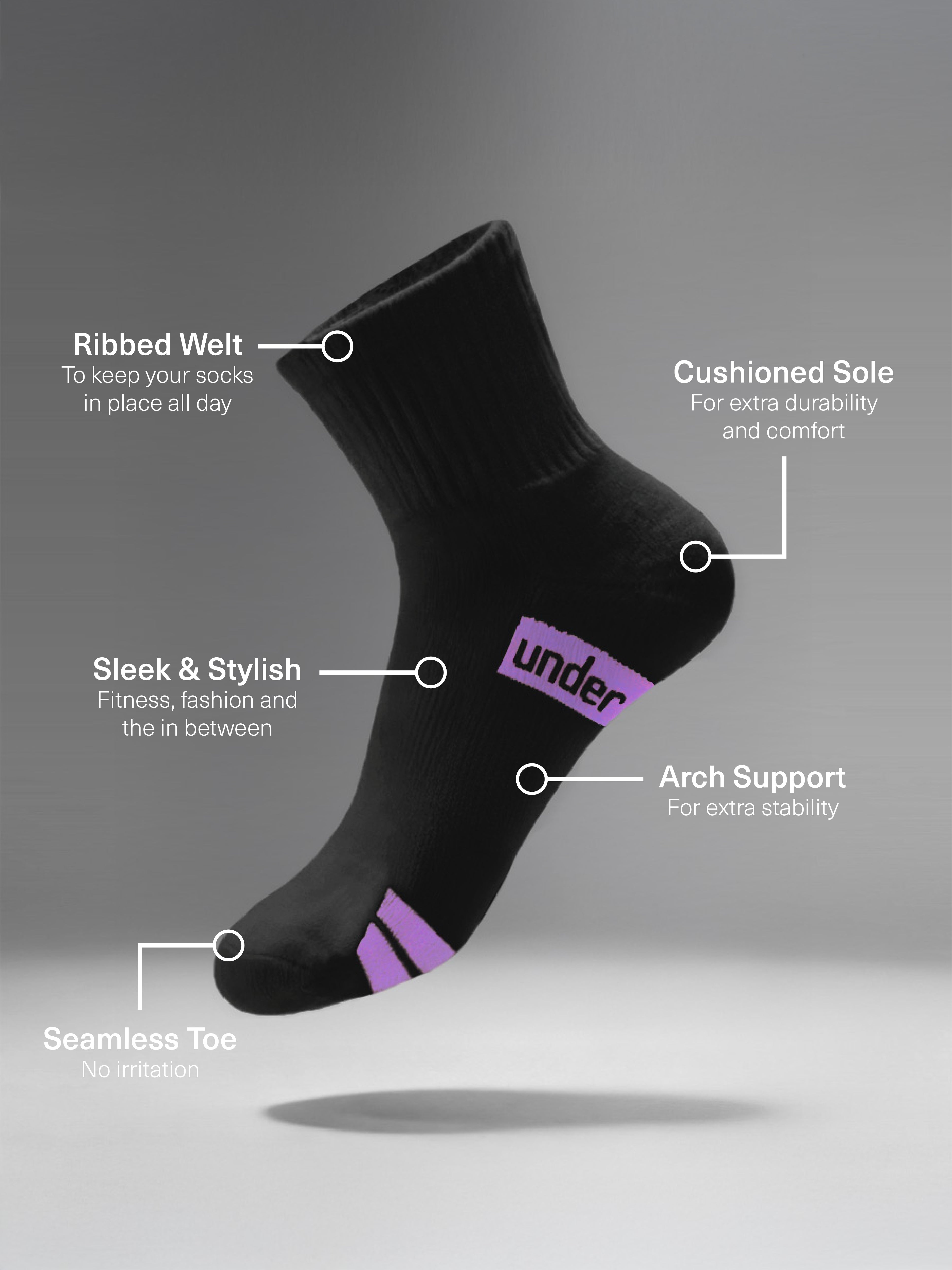 Women's Sport Cushioned Quarter Crew 5 Pack