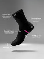 Women's Sports Cushioned Mid Crew Socks 5 Pack