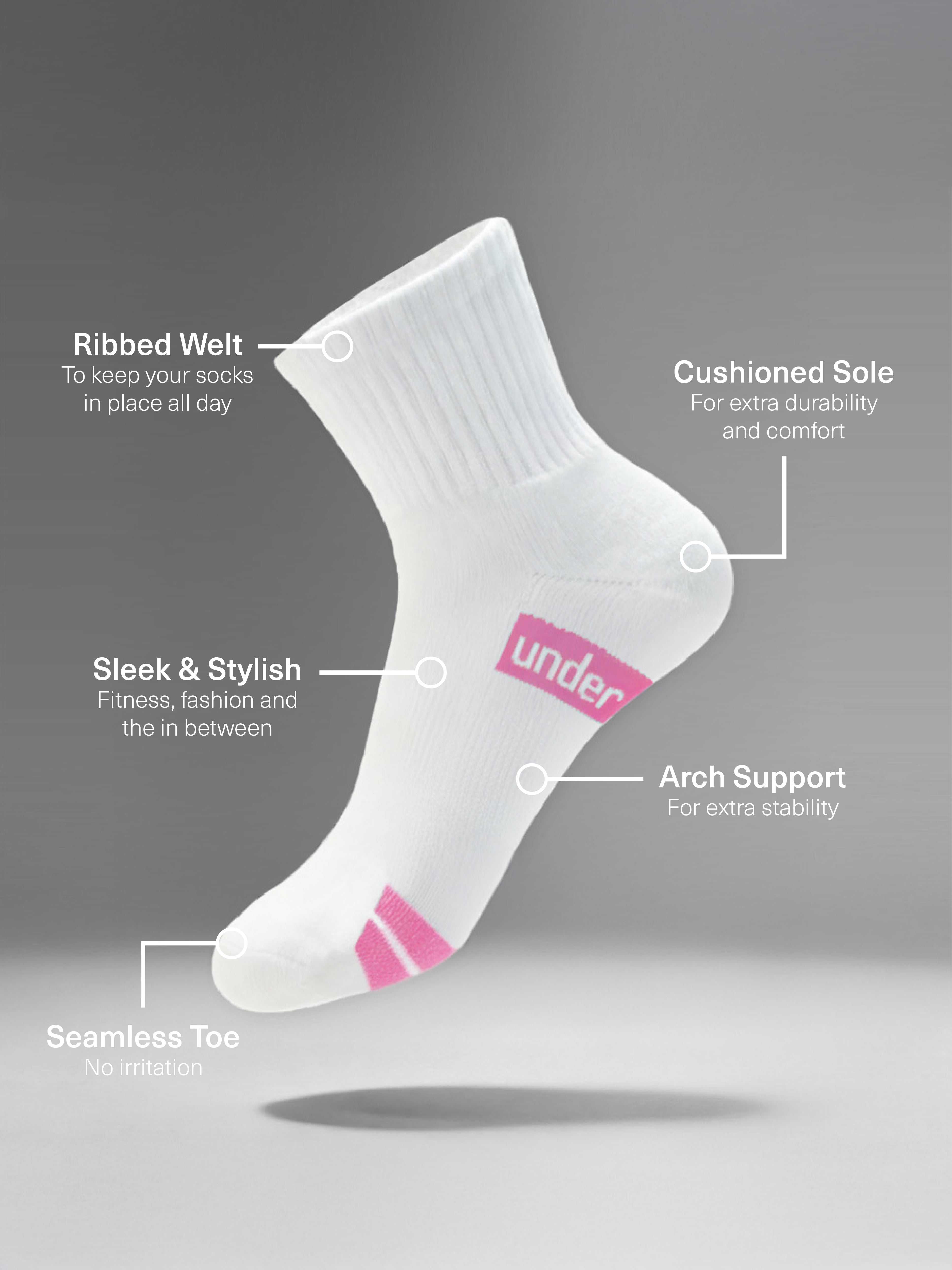 Women's Sport Cushioned Quarter Crew 5 Pack