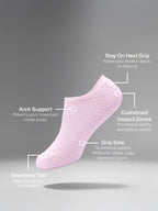Women's No Show Grip Socks 3 Pack
