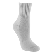 womens white all day mid crew walking socks - underworks