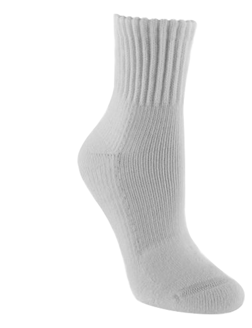 womens white all day mid crew walking socks - underworks