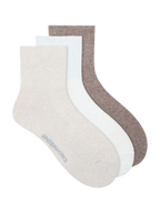 Women's Heat Bods Wool Ankle Boot Socks 3 Pack