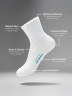 Women's Bamboo Sport Quarter Crew 3 Pack