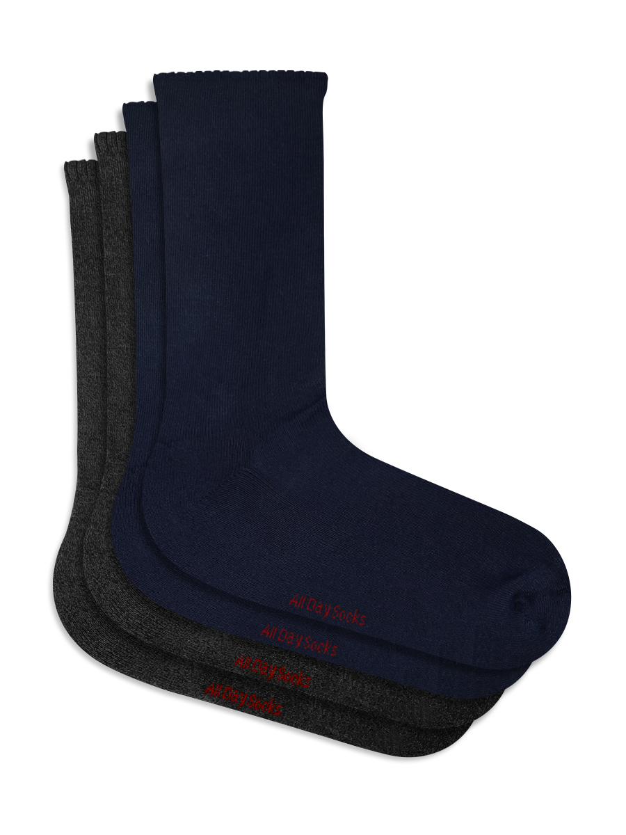 Men's All Day Socks Cotton Rich Cushion Crew 2 Pack