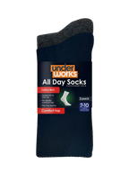 Men's All Day Socks Cotton Rich Cushion Crew 2 Pack