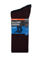 Men's All Day Fine Cotton Textured Sock 2 Pack