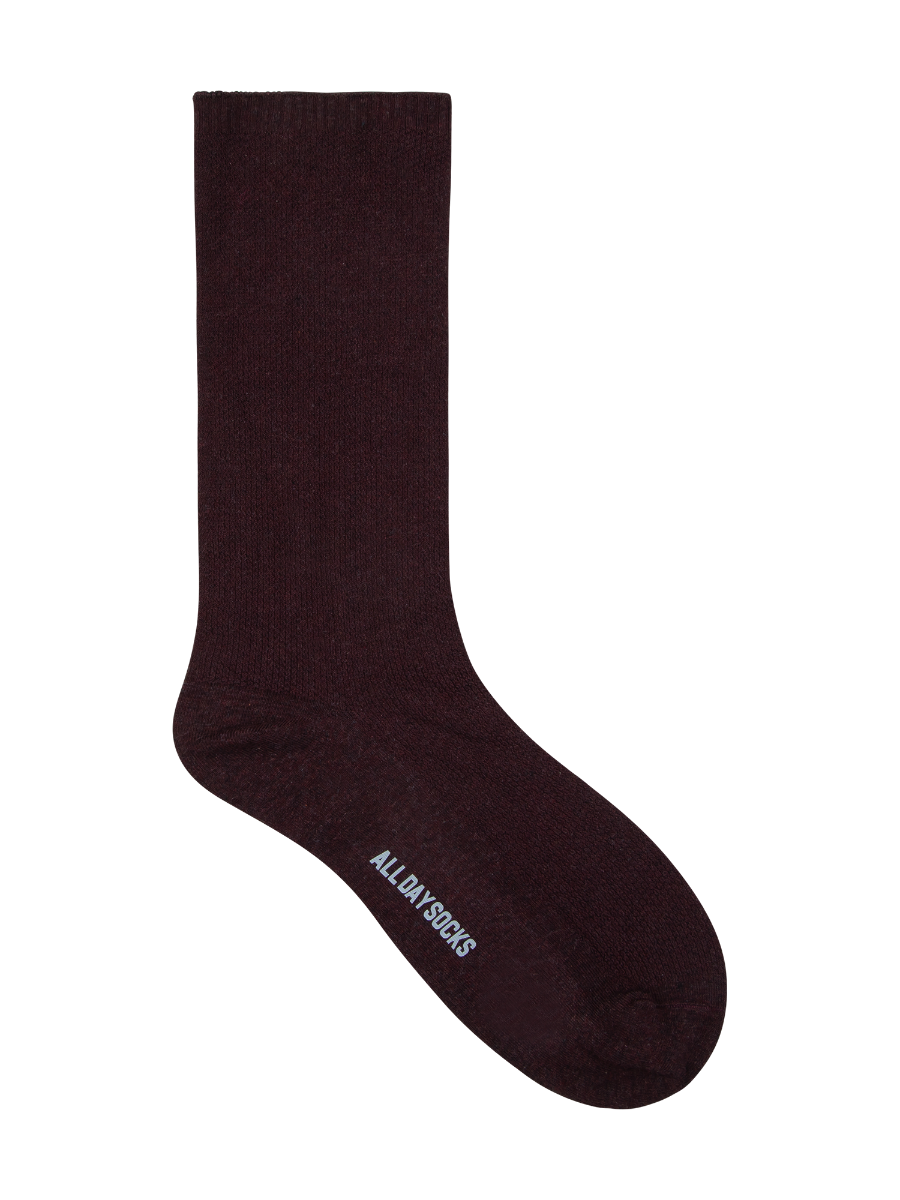 Men's All Day Fine Cotton Textured Sock 2 Pack