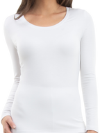 womens black heat bods long sleeve thermal - underworks