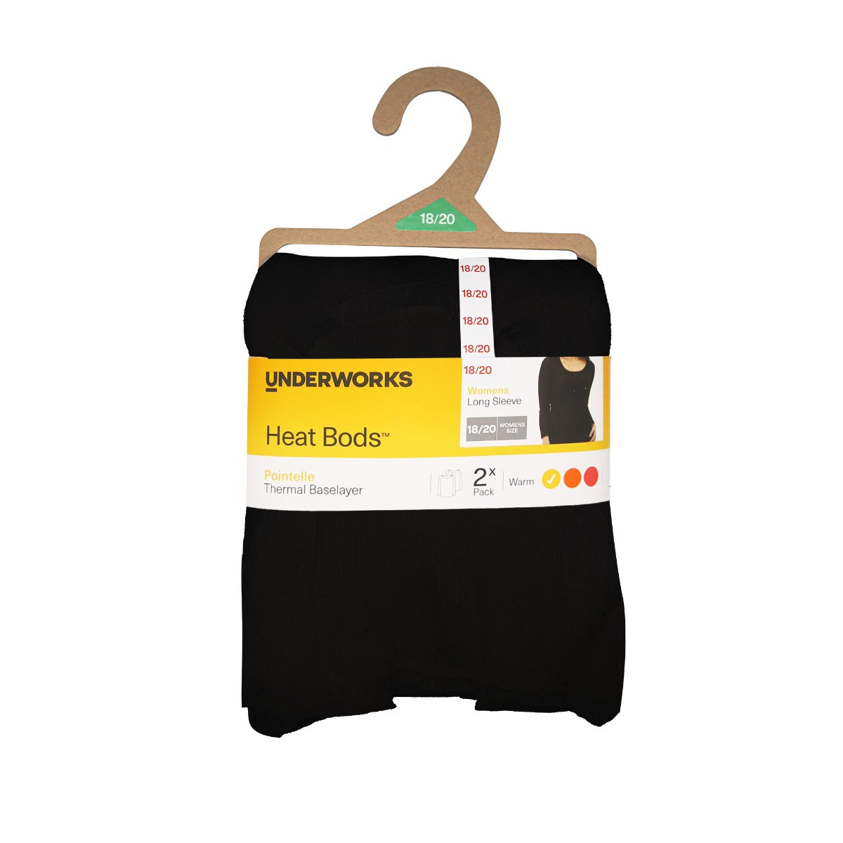 Women's Heat Bods Pointelle Long Sleeve 2 Pack