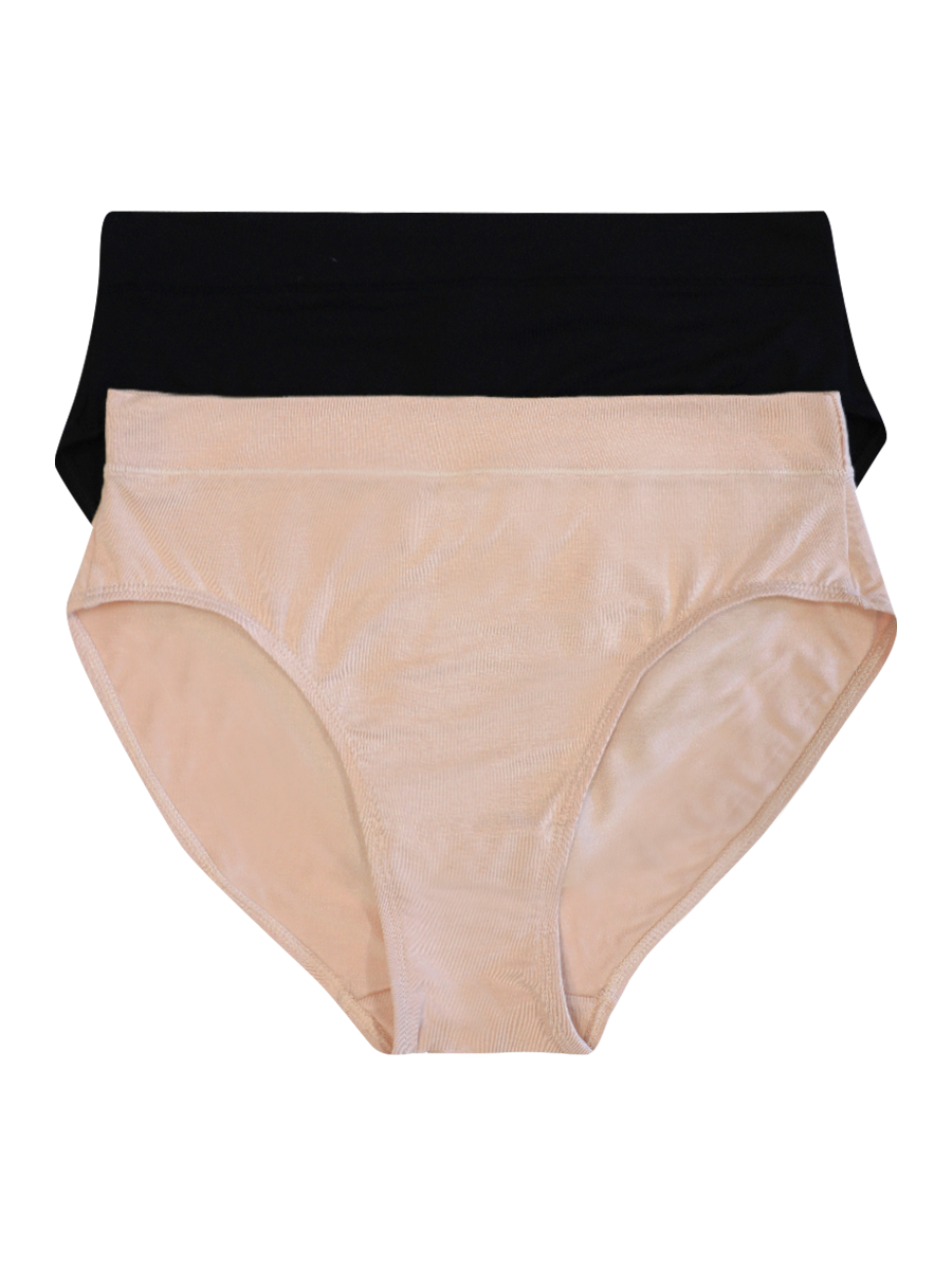 Ladies Bamboo Hicut Brief 2 Pack