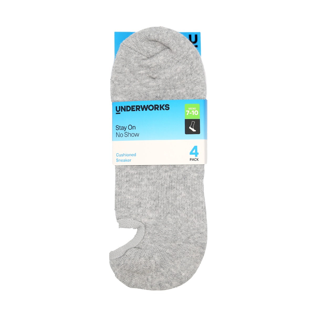 Men's Cushioned No Show Sneaker Sock 4 Pack