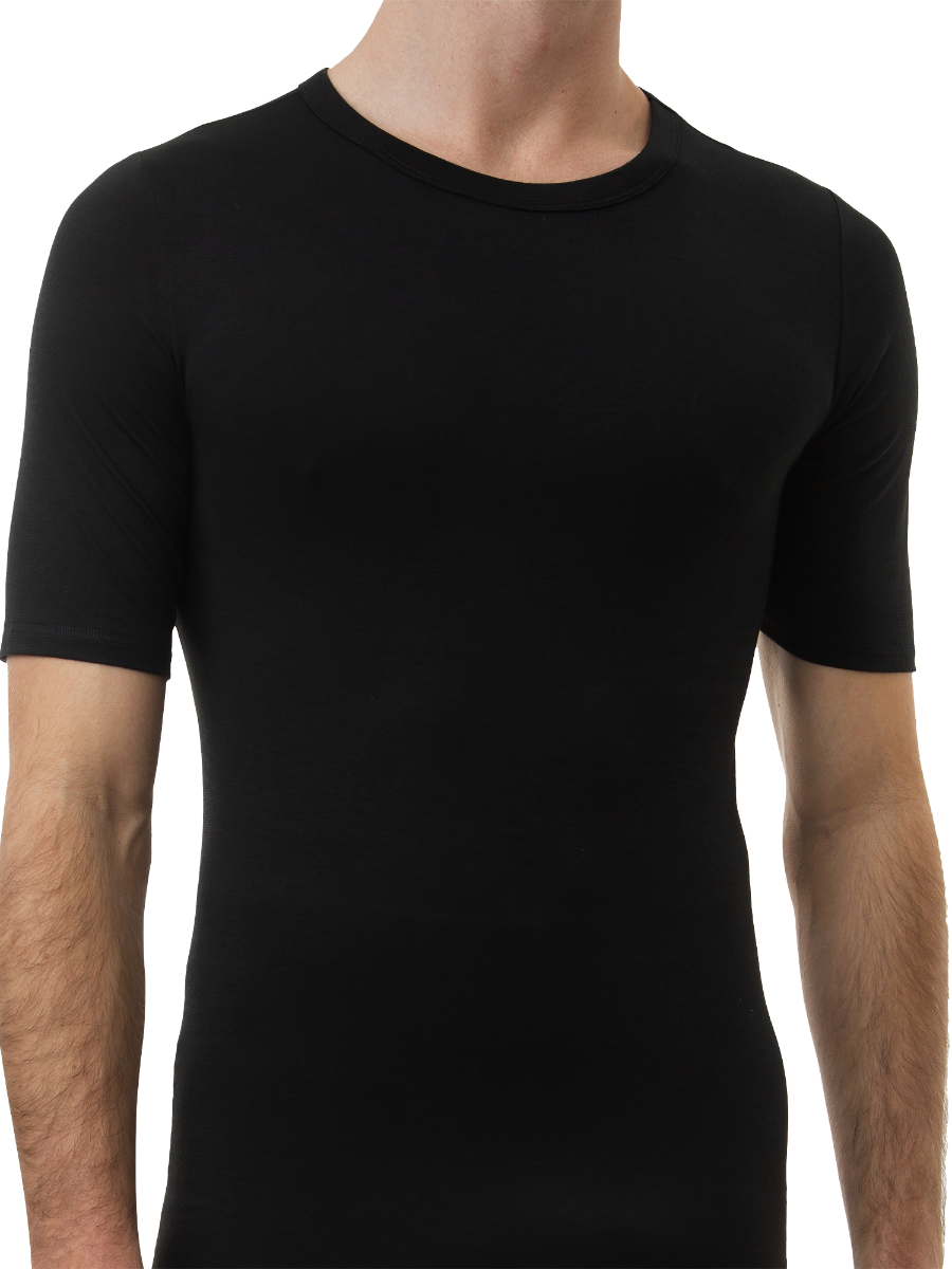 mens white cotton interlock short sleeve thermal - underworks