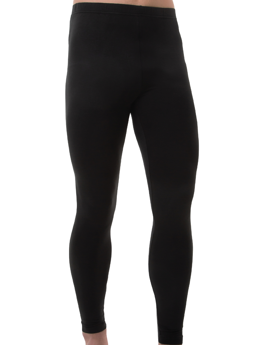 mens black heat bods long john thermal - underworks