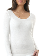 Women's Heat Bods Pointelle Long Sleeve 2 Pack