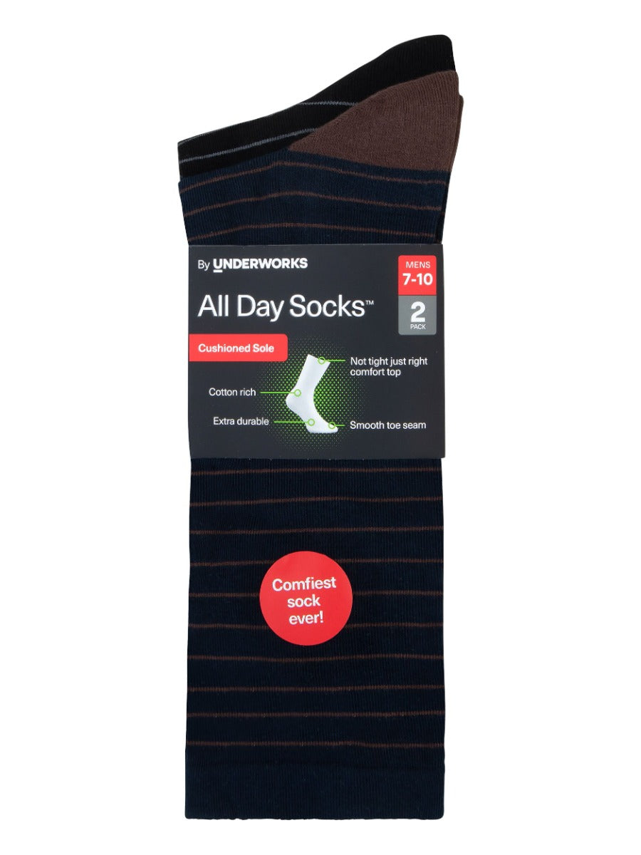 Men's All Day Socks  Cushion Foot Crew