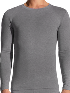 mens black heat bods long sleeve thermal top with heat retention - underworks