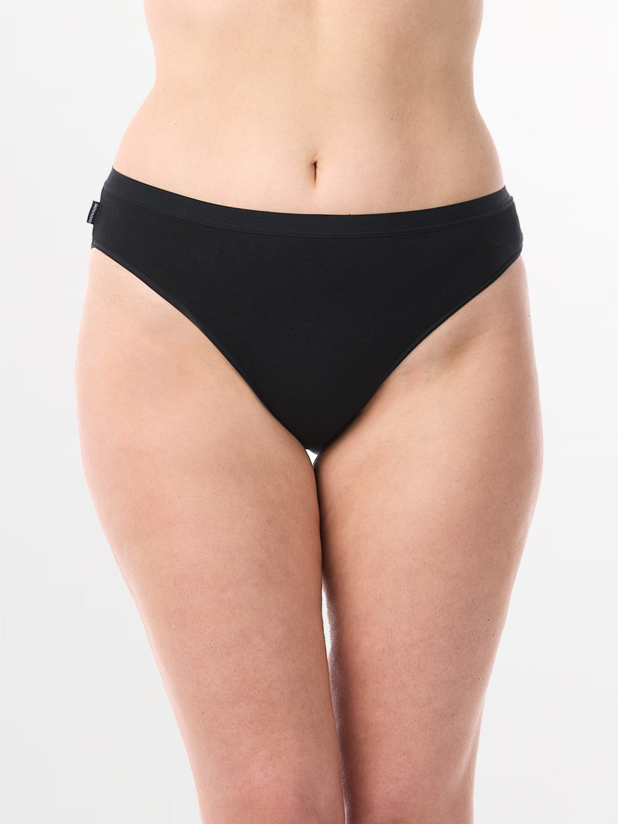 womens black hi-cut brief underwear 3 pack - underworks