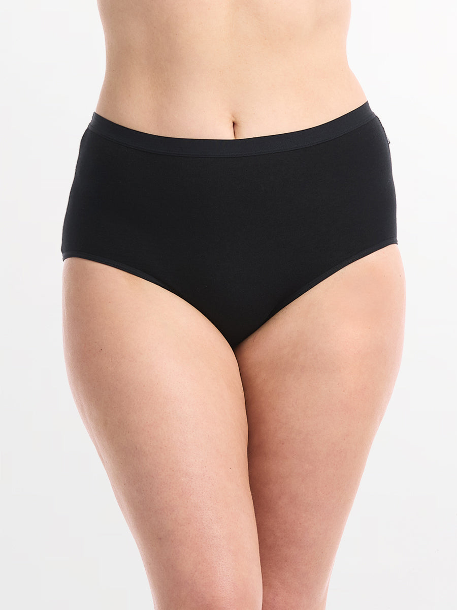 womens black full brief underwear 3 pack - underworks