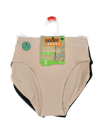 Ladies Bamboo Hicut Brief 2 Pack