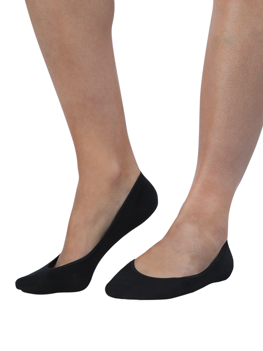 womens black invisible footlets 3 Pack - underworks