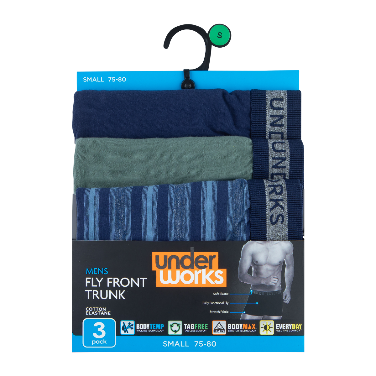 Mens Fly Front Trunk 3 Pack