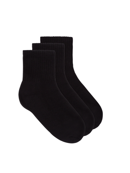 Mens Organic Bamboo Sport Quarter Crew Socks 3 Pack