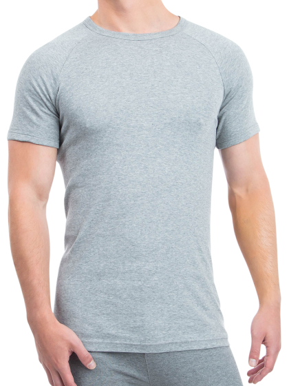 Men s Cotton Thermal Short Sleeve Grey Underworks