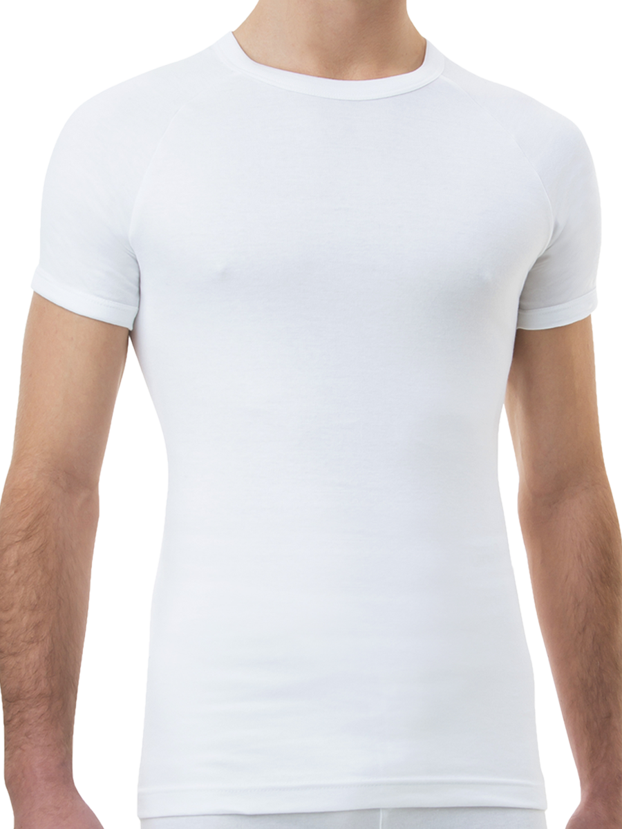 Men's Cotton Thermal Short Sleeve White