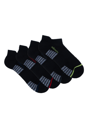 Women's No Show Sports Socks Black - 5 Pack