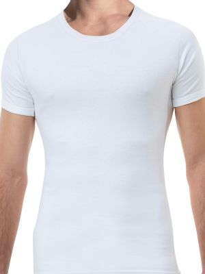 mens white cotton interlock short sleeve thermal - underworks