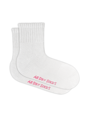 Women's White All Day Socks 